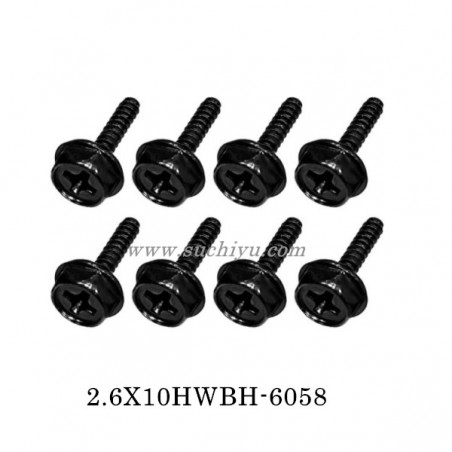 Suchiyu Parts 6058 Screw 2.6X10HWBH For SCY 16101/16101 PRO RC Car