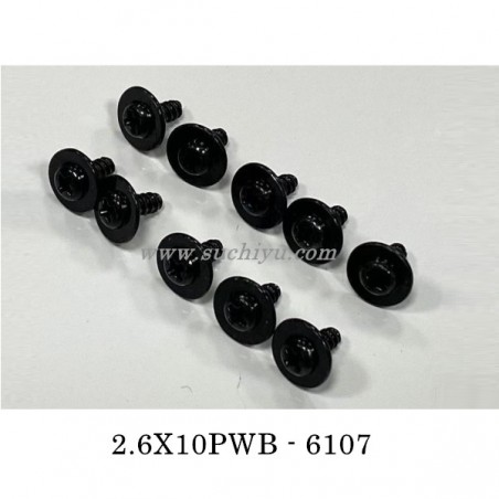 Suchiyu Parts 6107 Screw 2.6X10PWB For SCY 16101/16101 PRO RC Car