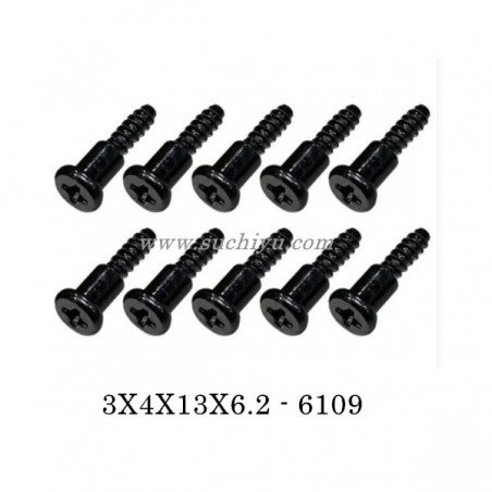 Suchiyu Parts 6109 Screw 3X4X13X6.2 For SCY 16101/16101 PRO RC Car