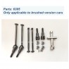 SCY 16104 Upgrade Parts-Metal Drive Shaft Kit 6305