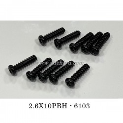 Suchiyu RC Parts 6103 Screw (2.6X10PBH) For SCY 16101/16102/16103/16104/16106/16201 RC Car