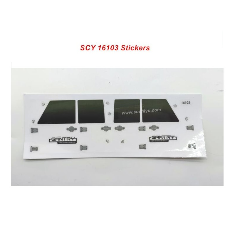 SCY 16103 Gantry Parts Decals/Stickers, For The Body Shell SCY 16103 Gantry Parts Decals/Stickers, For The Body Shell