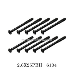 SCY 16307PRO Parts 6104 2.6X25PBH Screw