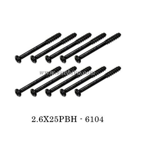 SCY 16307PRO Parts 6104 2.6X25PBH Screw