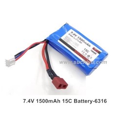 Suchiyu Parts 6316, SCY 16104/16104 Pro Battery-7.4V 1500mAh